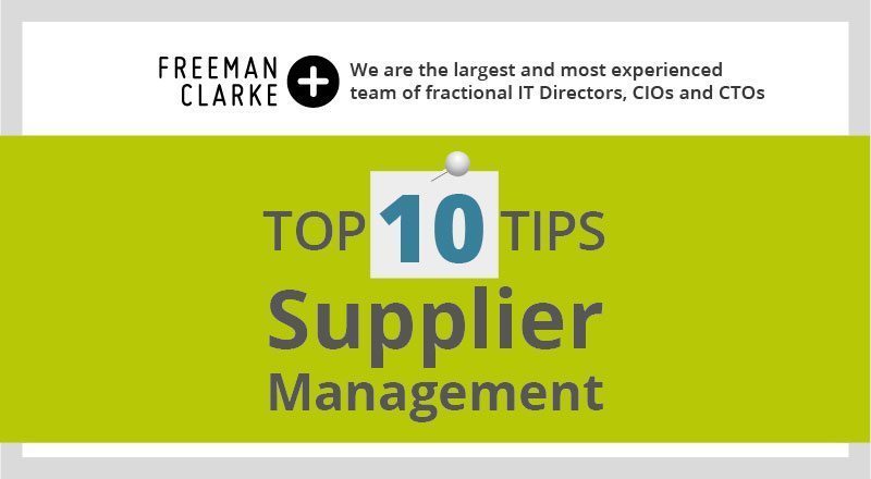 Top 10 Tips for Effective IT Supplier Management – Infographic